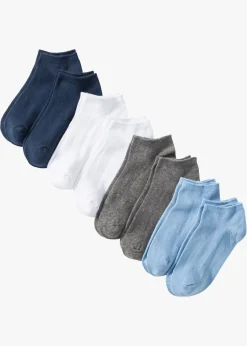 bonprix bonprix Calcetines deportivos de algodón orgánico (8 pares) blanco / azul marino / gris moteado / azul glaciar Hot