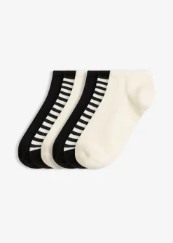 bonprix bonprix Calcetines deportivos de algodón orgánico (6 pares) Negro-blanco lana Clearance