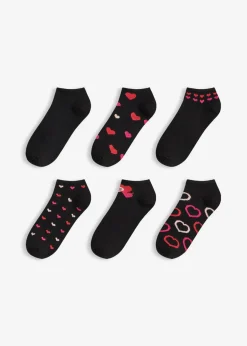 bonprix bonprix Calcetines deportivos de algodón orgánico (6 pares) Negro Outlet