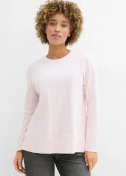 bonprix bonprix Camisa de algodón orgánico con manga larga Rosa claro Hot