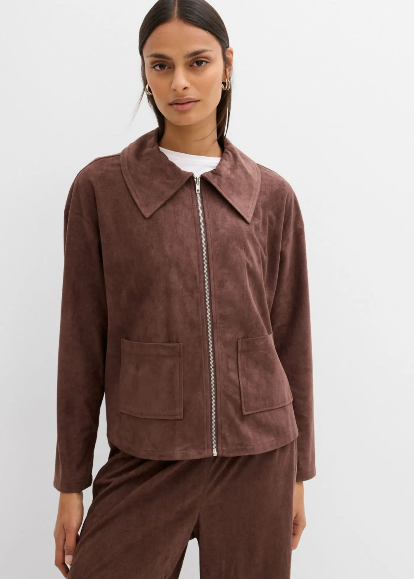 bonprix bonprix Camisa de ante sintético marrón Clearance