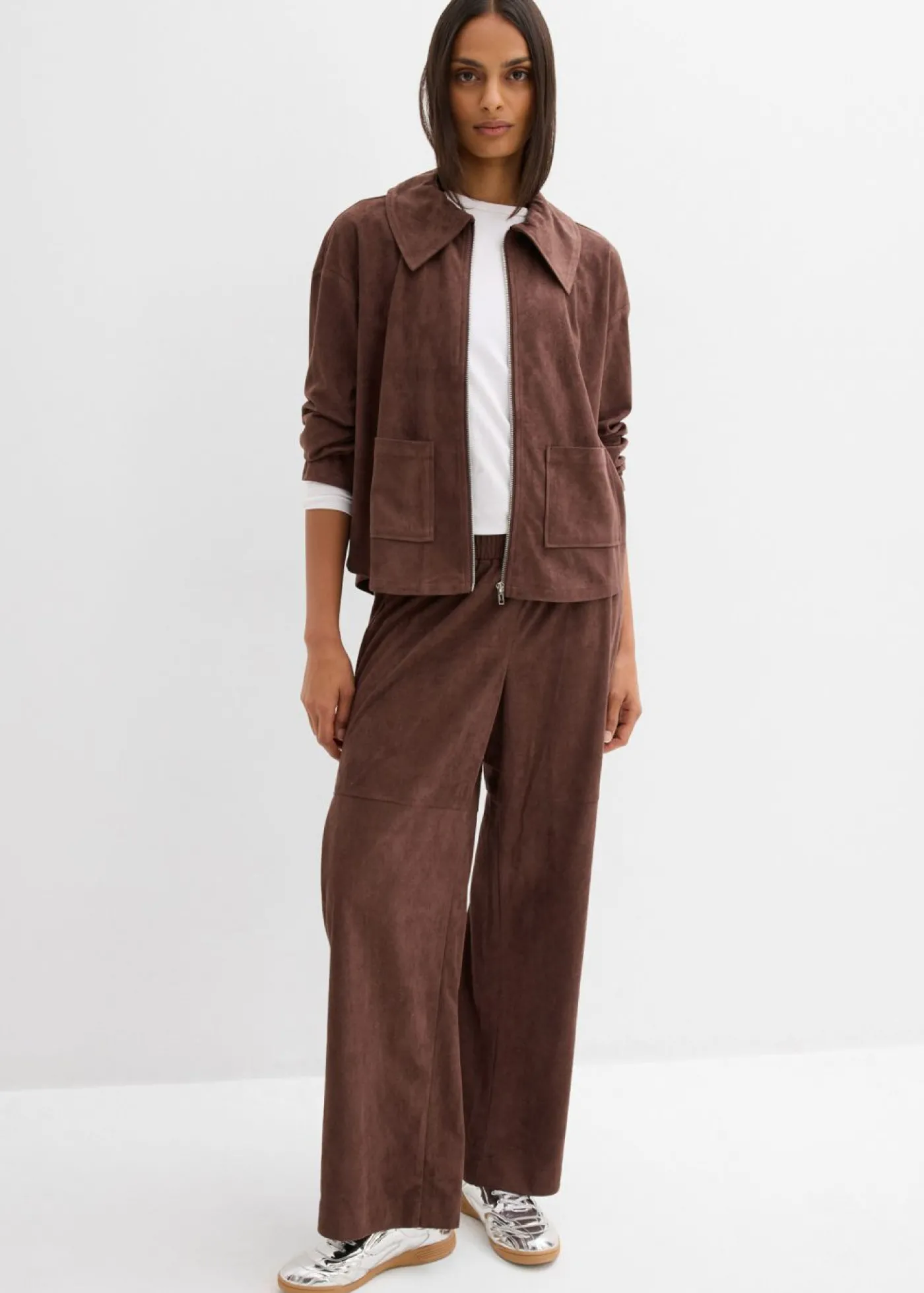 bonprix bonprix Camisa de ante sintético marrón Clearance