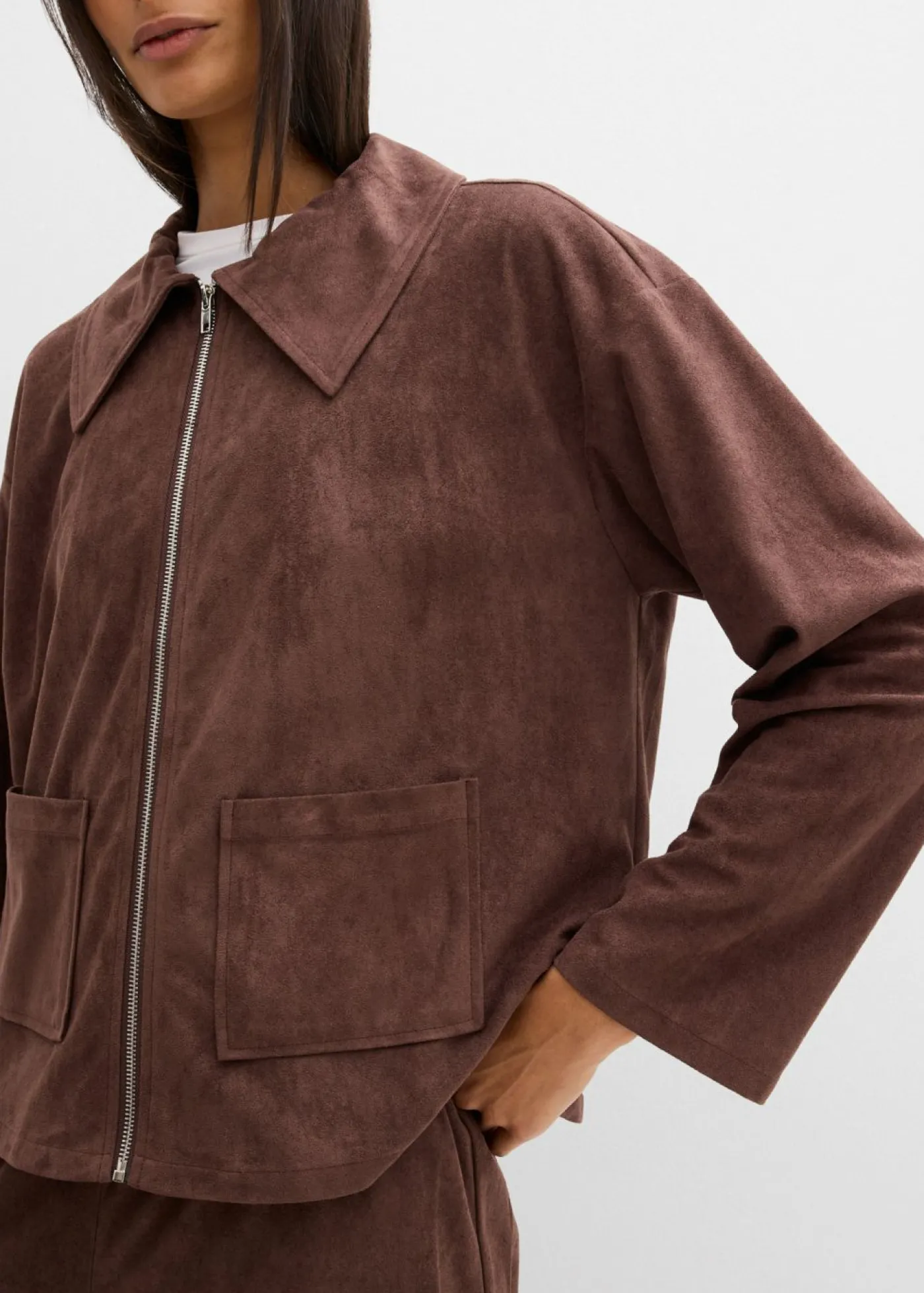bonprix bonprix Camisa de ante sintético marrón Clearance
