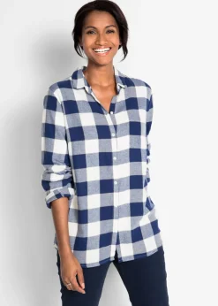 bonprix bonprix Camisa de franela azul medianoche. a cuadros Hot