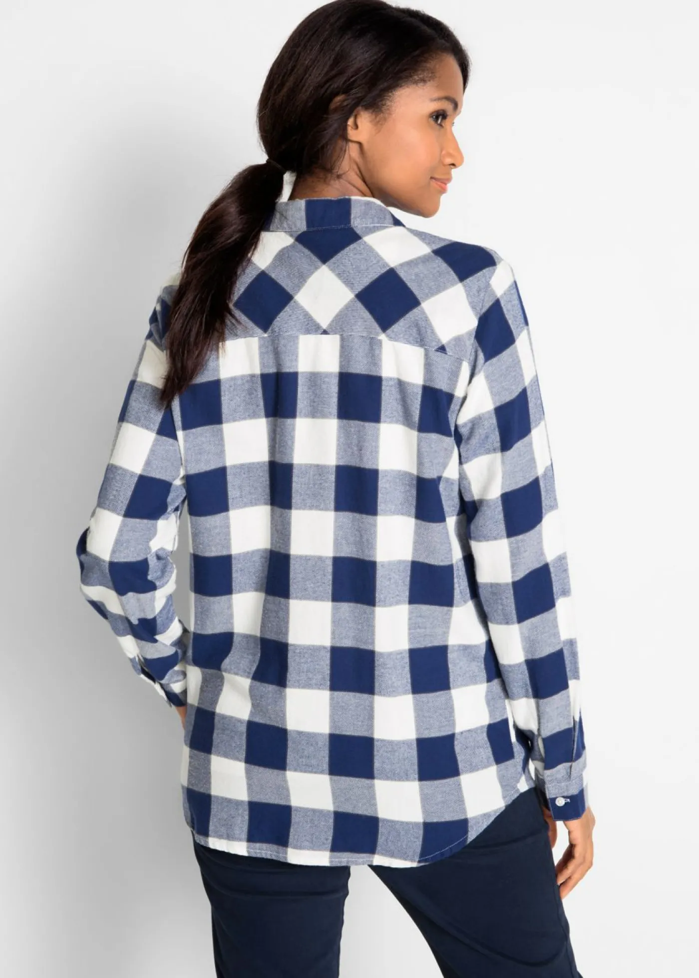 bonprix bonprix Camisa de franela azul medianoche. a cuadros Hot
