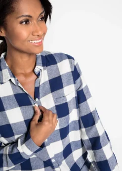 bonprix bonprix Camisa de franela azul medianoche. a cuadros Hot