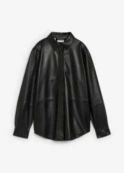 bonprix bonprix Camisa de napa de cordero Negro Outlet