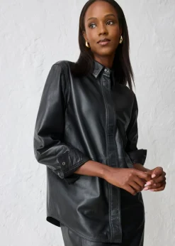 bonprix bonprix Camisa de napa de cordero Negro Outlet