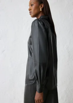 bonprix bonprix Camisa de napa de cordero Negro Outlet