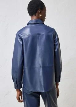 bonprix bonprix Camisa de napa de cordero Azul marino New