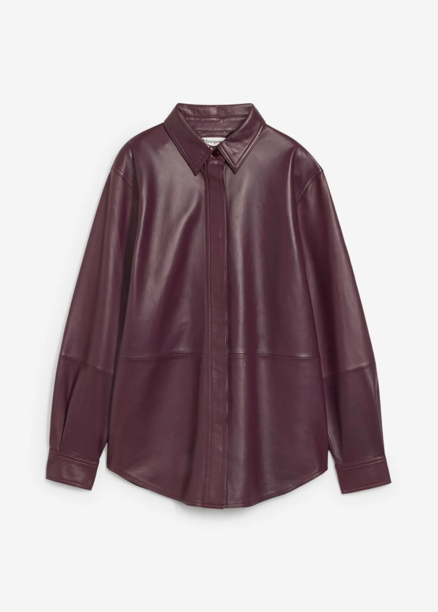 bonprix bonprix Camisa de napa de cordero rojo burdeos