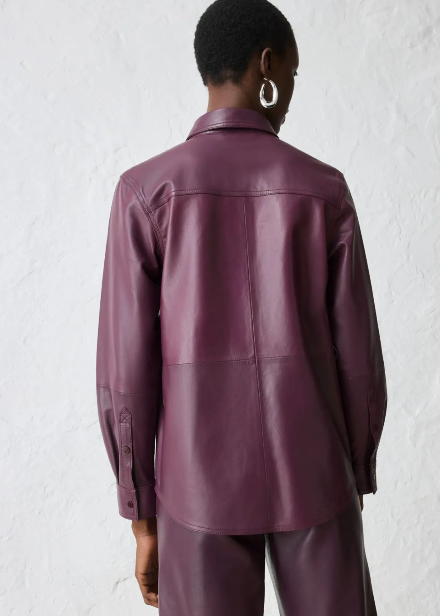 bonprix bonprix Camisa de napa de cordero rojo burdeos