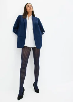 bonprix bonprix Camisa oversize de algodón con mangas 3/4 Blanco Hot