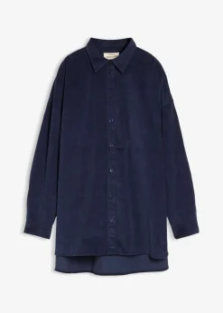 bonprix bonprix Camisa oversize de pana Azul marino New