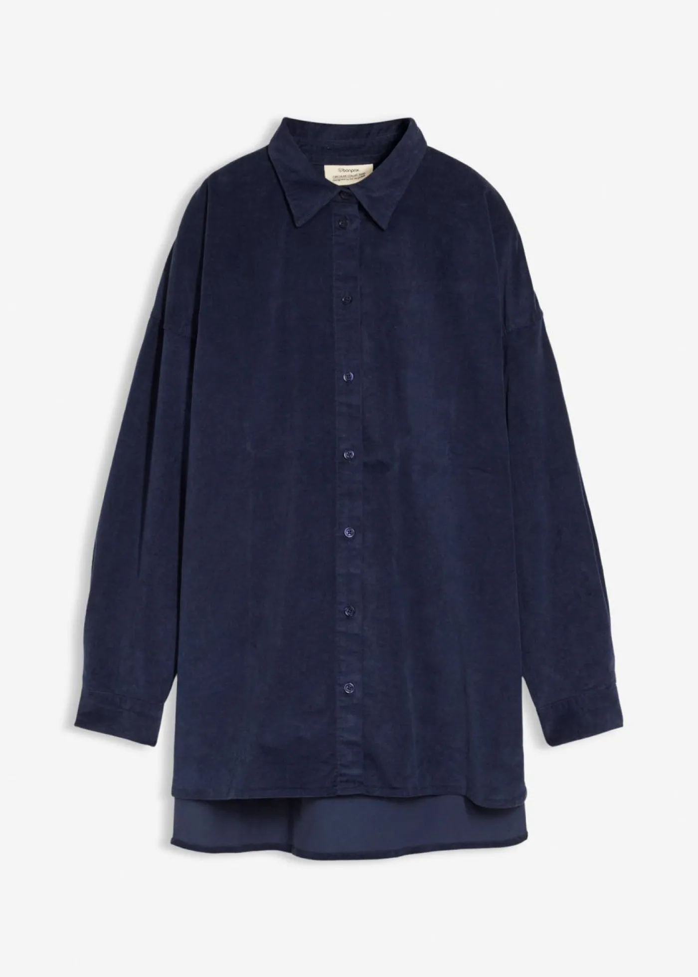 bonprix bonprix Camisa oversize de pana Azul marino New
