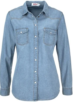 bonprix bonprix Camisa vaquera Azul claro New