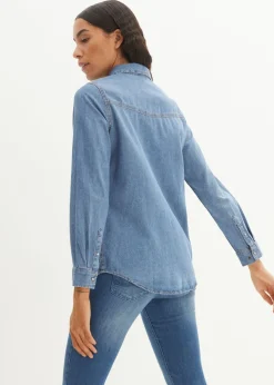 bonprix bonprix Camisa vaquera Azul claro New