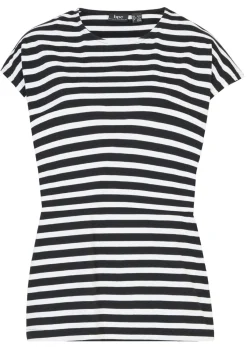 bonprix bonprix Camiseta Negro-blanco con rayas New