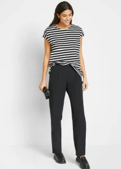 bonprix bonprix Camiseta Negro-blanco con rayas New