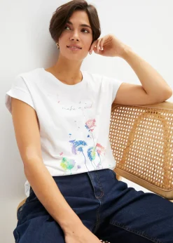 bonprix bonprix Camiseta Blanco estampado Online