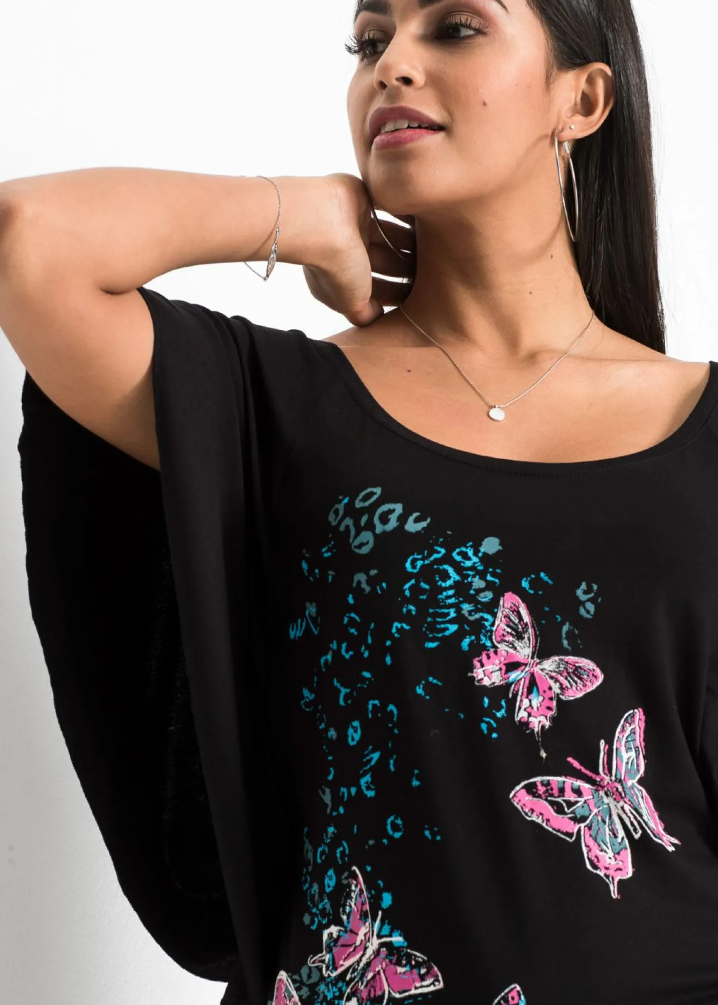 bonprix bonprix Camiseta Negro estampado