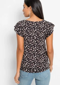 bonprix bonprix Camiseta Negro de flores