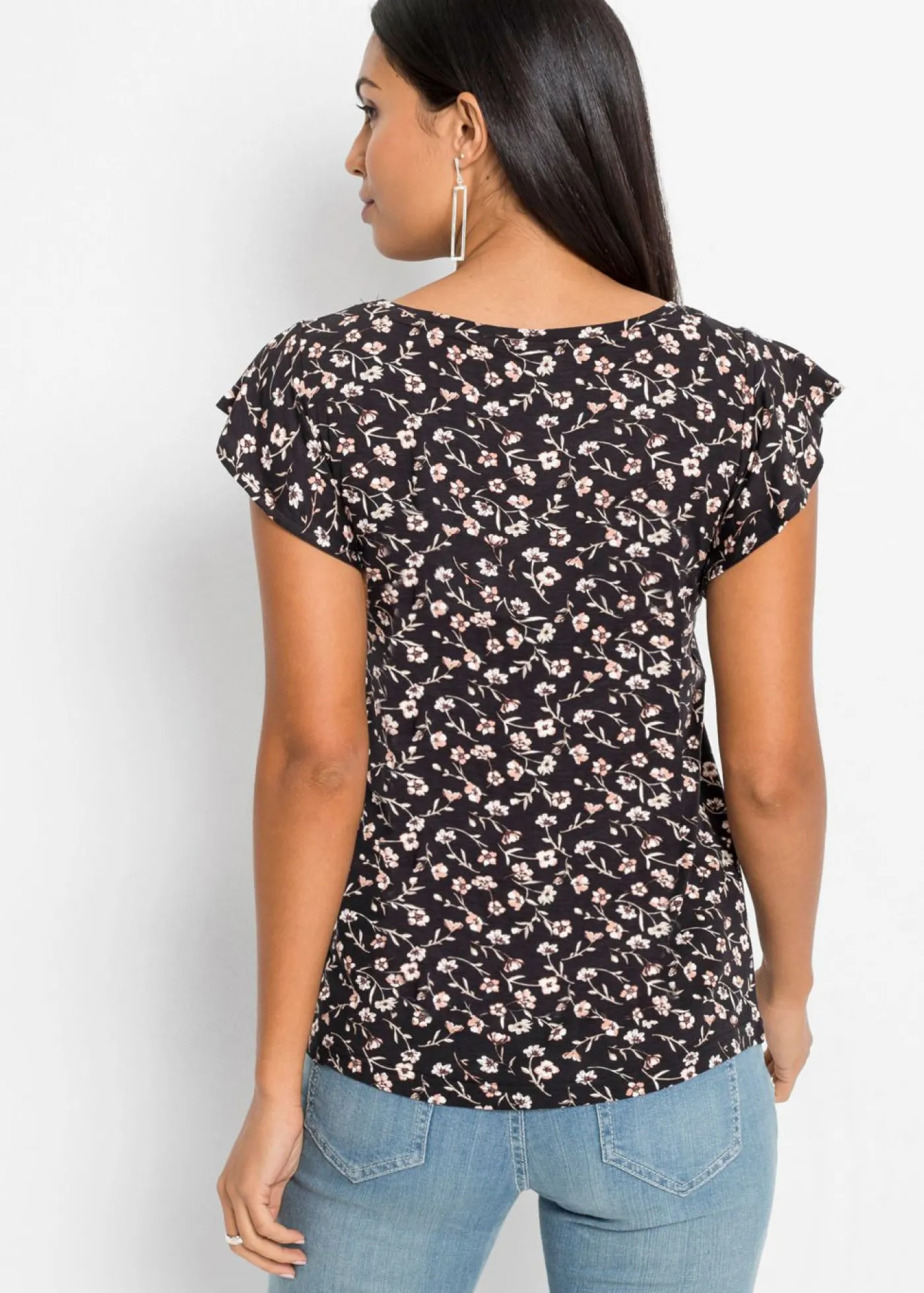 bonprix bonprix Camiseta Negro de flores