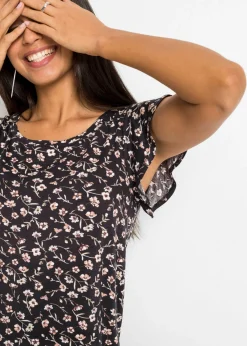 bonprix bonprix Camiseta Negro de flores