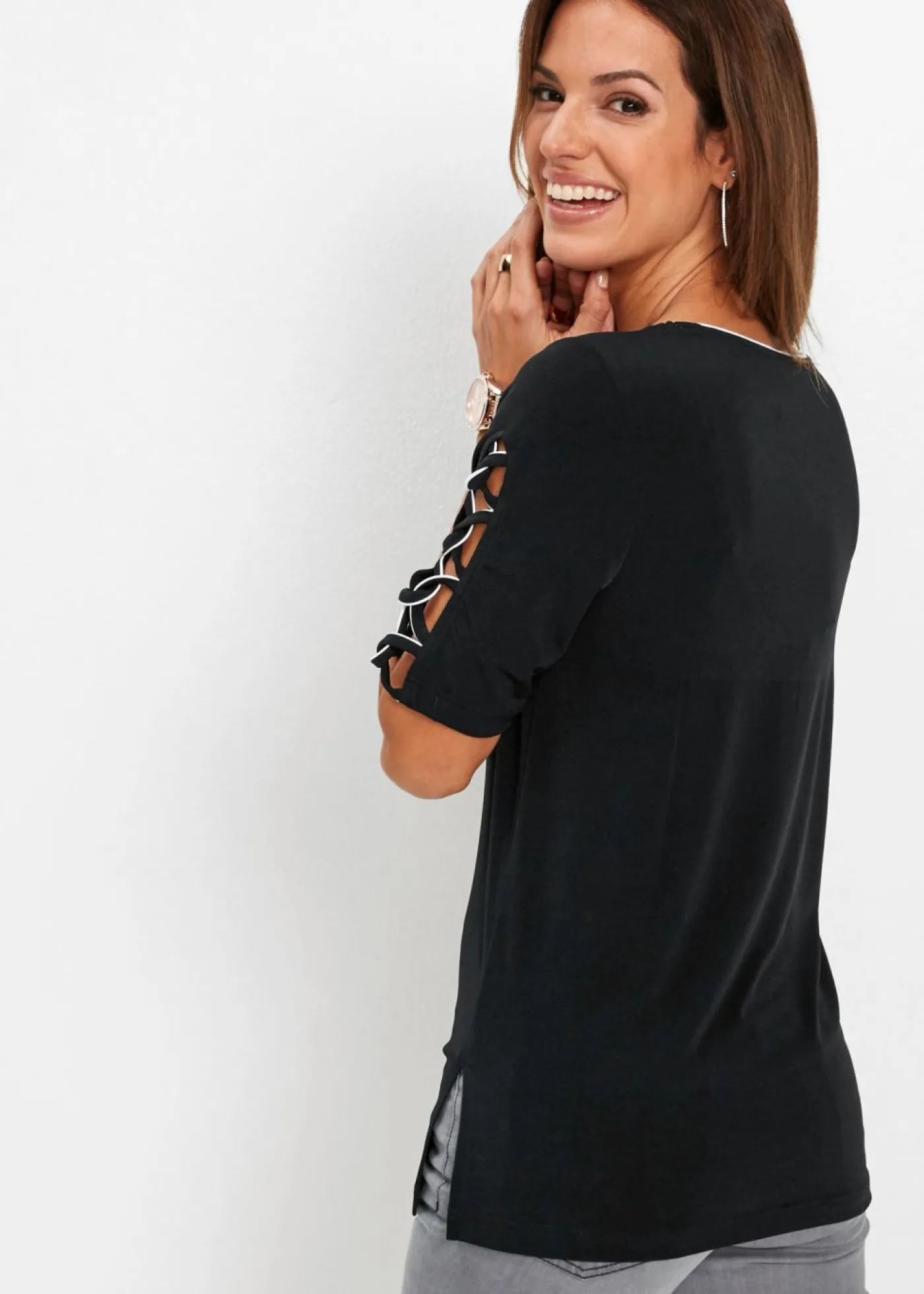 bonprix bonprix Camiseta Negro-blanco Hot
