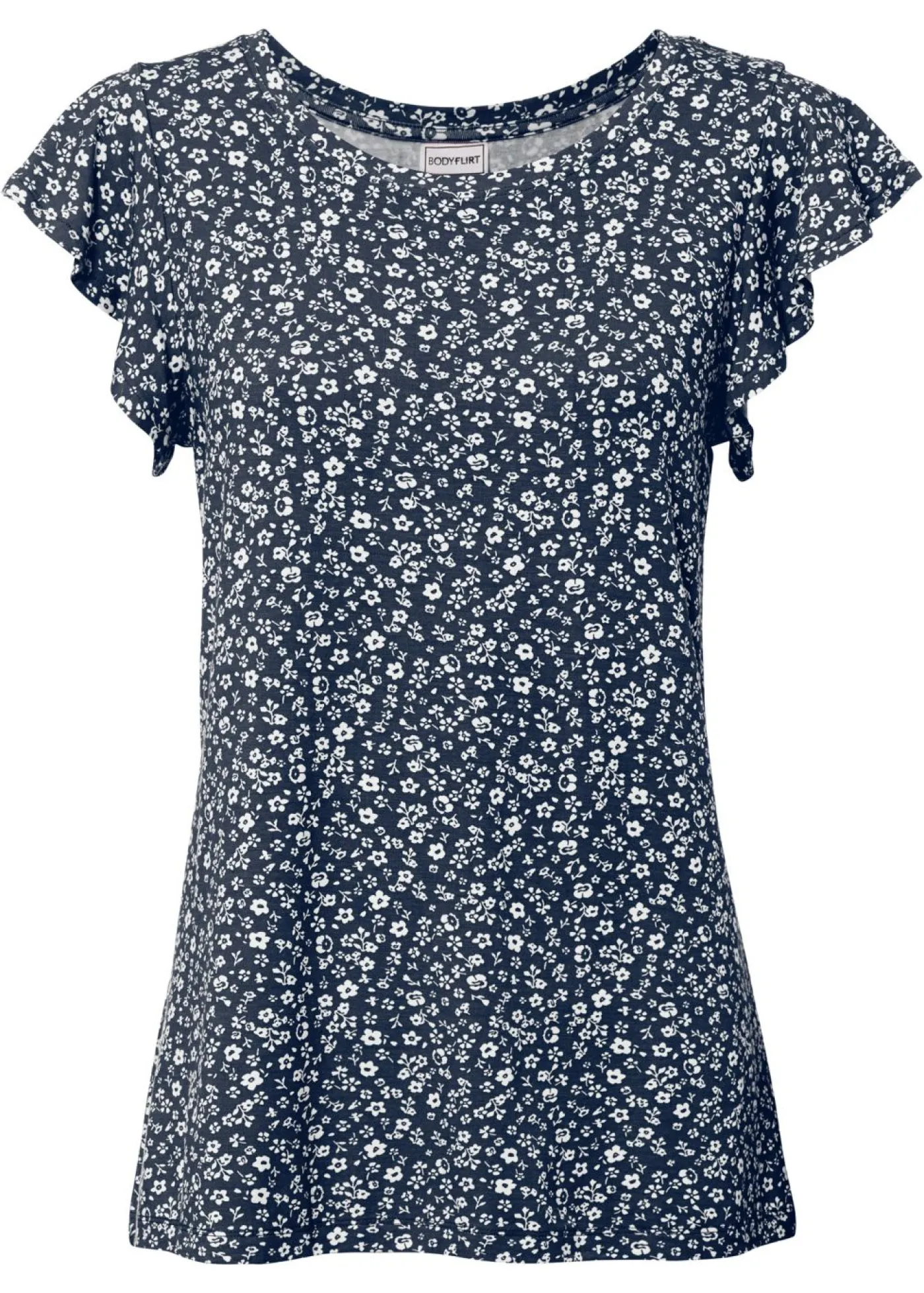 bonprix bonprix Camiseta Azul marino-blanco de flores Sale
