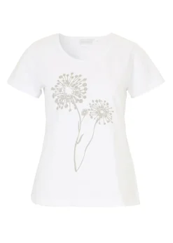 bonprix bonprix Camiseta Blanco-plateado mate estampado Outlet