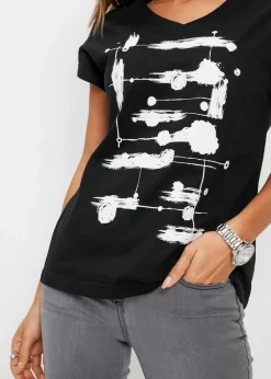 bonprix bonprix Camiseta Azul marino-blanco Clearance