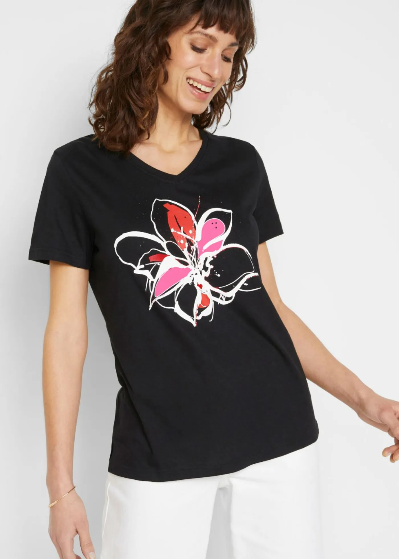 bonprix bonprix Camiseta Negro estampado Sale