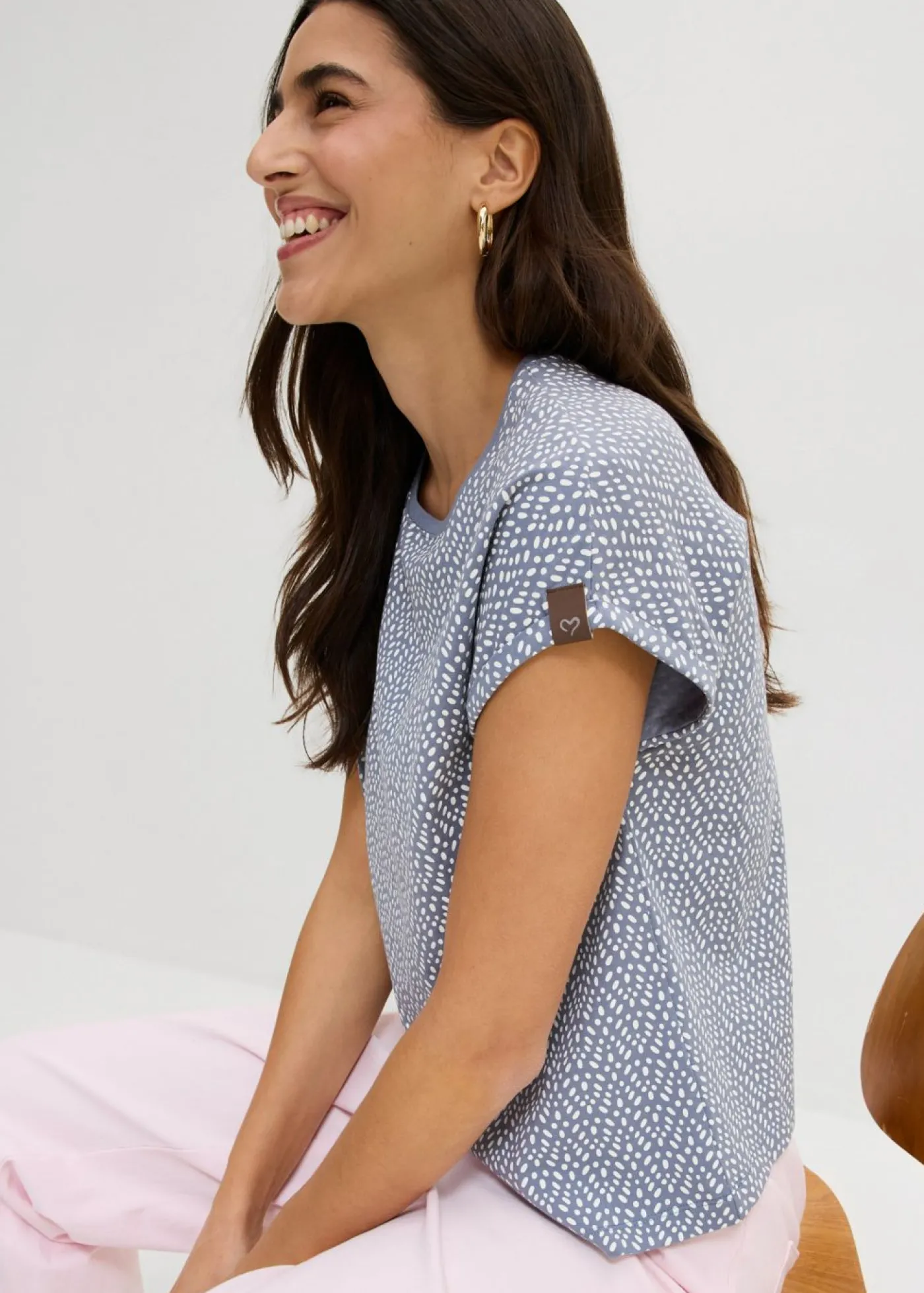 bonprix bonprix Camiseta (2 unidades) azul ahumado/amarillo pastel Clearance