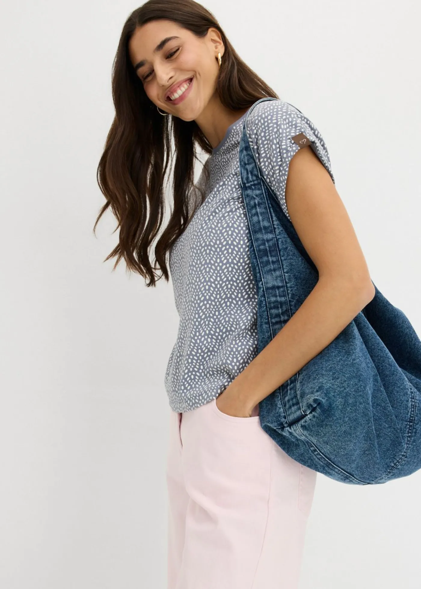 bonprix bonprix Camiseta (2 unidades) azul ahumado/amarillo pastel Clearance