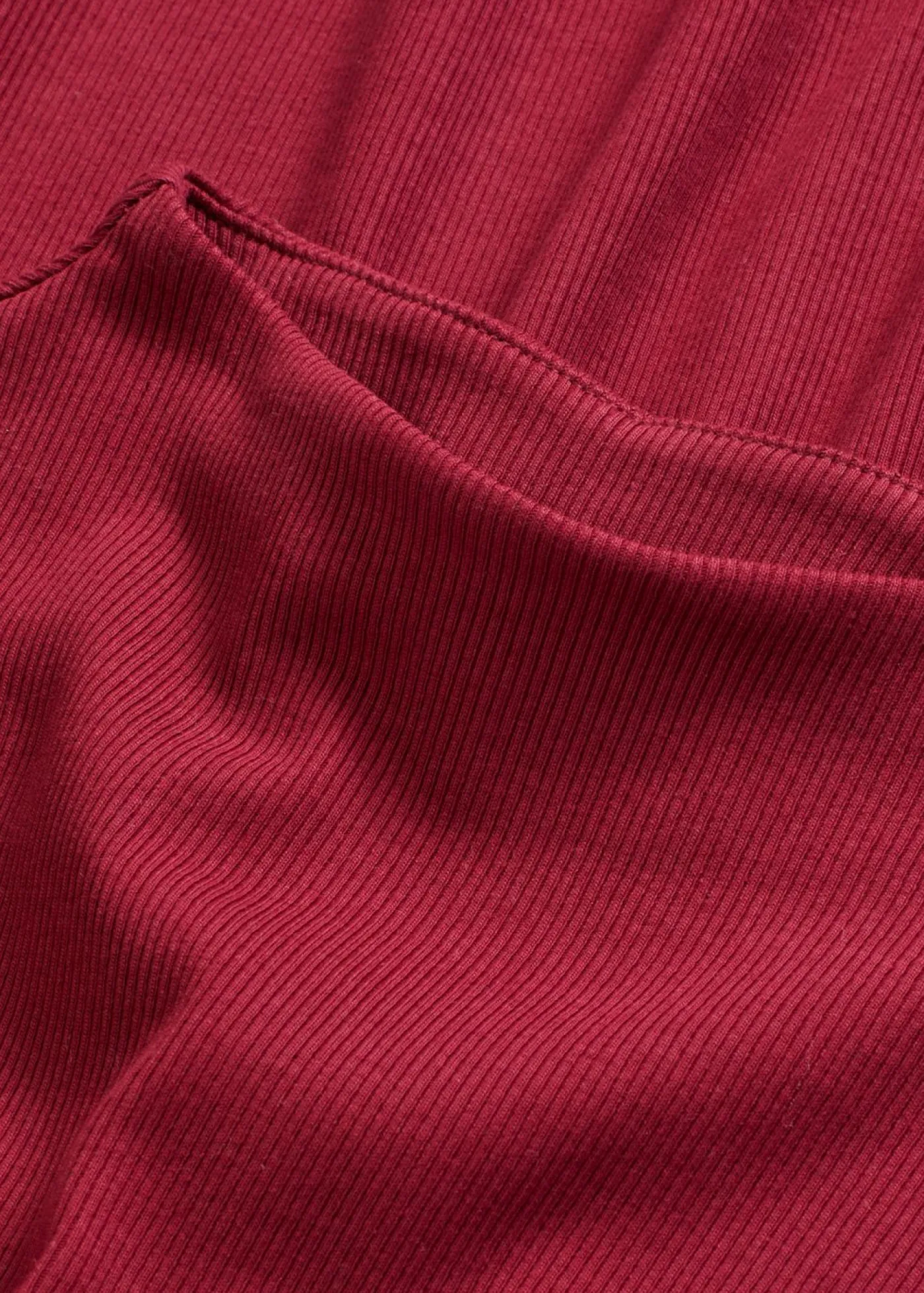 bonprix bonprix Camiseta acanalada de manga larga Rojo rubí Hot