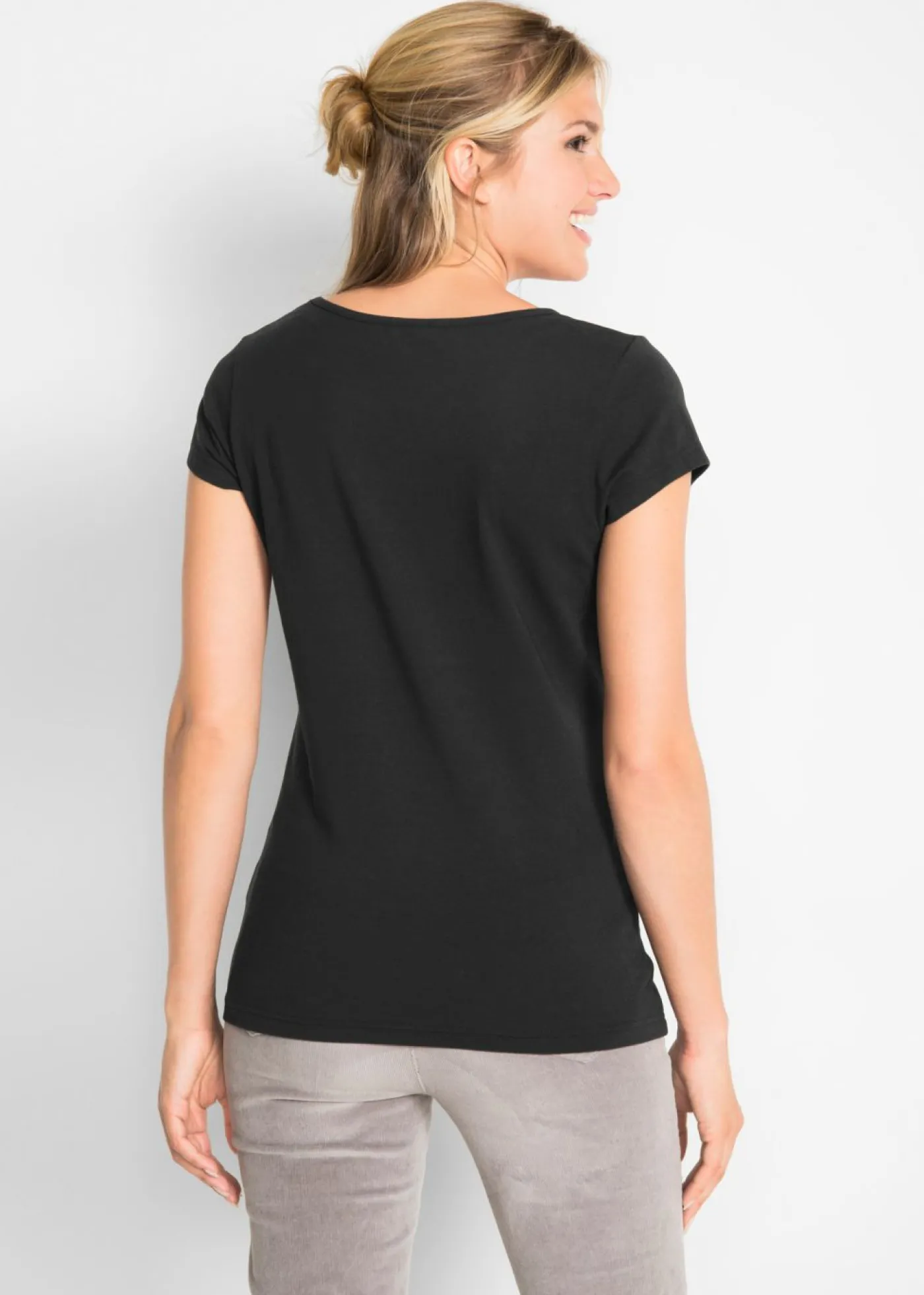 bonprix bonprix Camiseta ajustada Negro Online