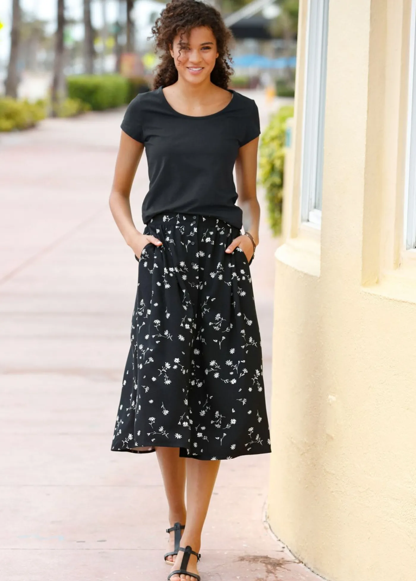 bonprix bonprix Camiseta ajustada Negro Online