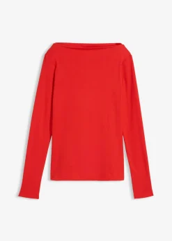 bonprix bonprix Camiseta ajustada de canalé fresa Discount