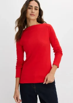 bonprix bonprix Camiseta ajustada de canalé fresa Discount