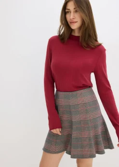 bonprix bonprix Camiseta ajustada de canalé Rojo Clearance