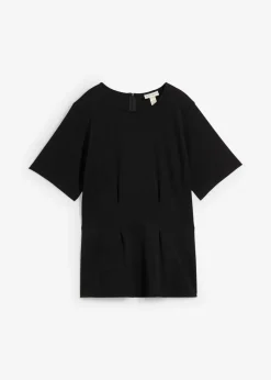 bonprix bonprix Camiseta ajustada de cómodo Punto di Roma Negro
