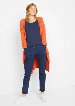 bonprix bonprix Camiseta ajustada de manga larga Azul marino Outlet