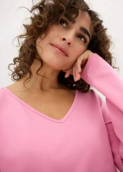 bonprix bonprix Camiseta ajustada de manga larga (2 unidades) Rosa orquídea+negro Clearance