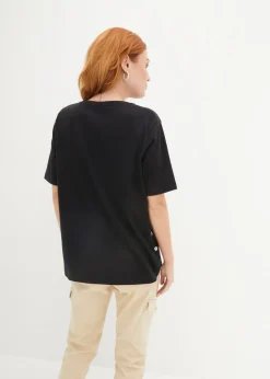 bonprix bonprix Camiseta ancha de algodón orgánico Negro New
