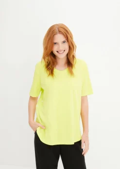 bonprix bonprix Camiseta ancha de algodón orgánico Verde lima Best