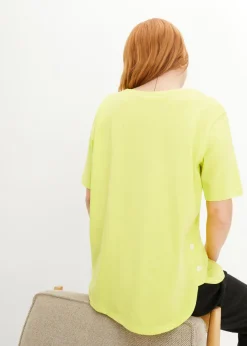 bonprix bonprix Camiseta ancha de algodón orgánico Verde lima Best