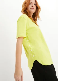 bonprix bonprix Camiseta ancha de algodón orgánico Verde lima Best