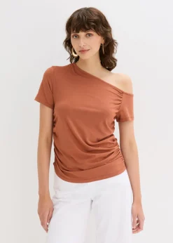 bonprix bonprix Camiseta asimétrica Coñac Online