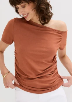 bonprix bonprix Camiseta asimétrica Coñac Online